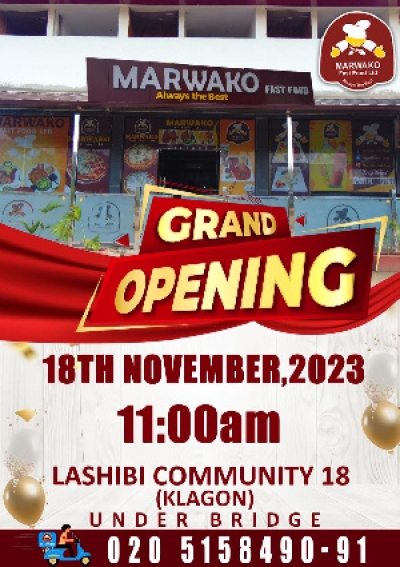 Marwako To Open New Branch At Lashibi, Community 18, Klagon