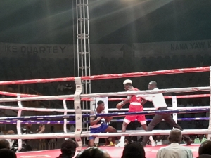 Unknown David Ankrah gives Olympian Samuel Takyi good match at Nshona Rave Show
