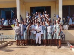 Evelyn Dzato Presents African Championship Gold Medal To AGISS