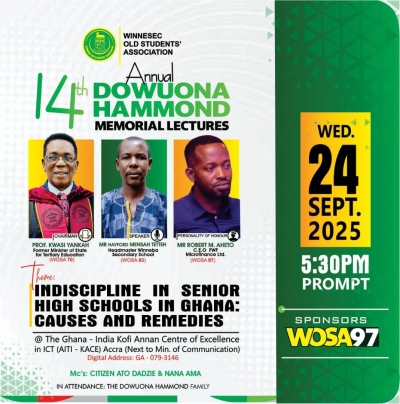 Winneba Old Students’ Association Hosts 14th Dowuona Hammond Memorial Lectures