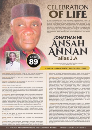 J. A. ANNAN Burial on April 27