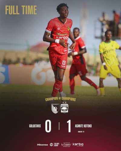 Hamzata scores against Bibiani Goldstars to make Asante Kotoko 2025 Champion of Champions for