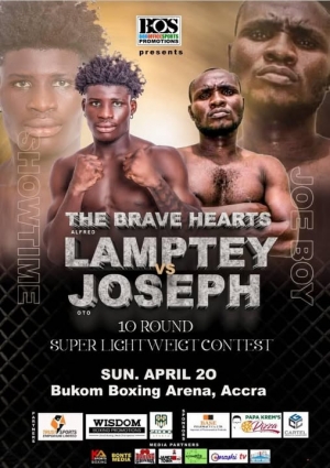 Alfred &lsquo;Bukom Bomber&rsquo; Lamptey faces Oto &lsquo;Joy Boy&rsquo; Joseph of Nigeria on April 20 Special Easter Boxing
