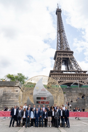 IOC And Omega Watches Mark One Year To Paris 2024 Olympic Games