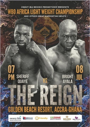 Sheriff Quaye versus Bright Ayala: Weigh In On Friday July 7 For WBO Africa lightweight title