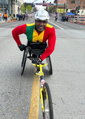 Raphael Botsyo Nkegbe wins race in USA as he prepares for African Games in Ghana and Paris 2024 Paralympics