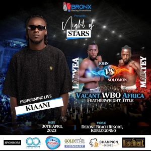 Kiaani to perform live on Night of the Stars Boxing Show at Idrowhyt