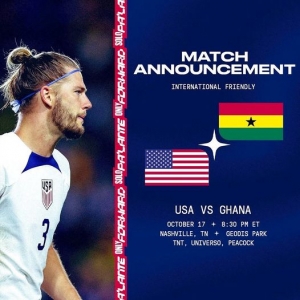 Ghana to play USA in a friendly encounter on October 17
