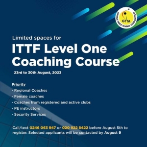 Ghana Table Tennis Association To Organise Level One Coaching Course