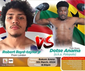 Dotse Anama (Polopala) to face Robert Lloyd-Taylor Jr. In Accra