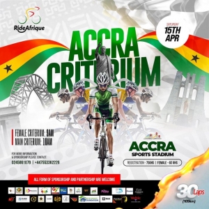 3rd  edition of  RideAfrique Accra Criterium on April 15