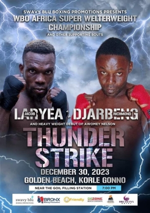 Jacob Tetteh Laryea (Chorkor Sensation) Fights For WBO Africa Title At Golden Beach Resort on December 30