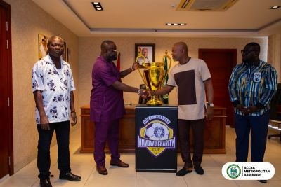 Mayor of Accra receives Homowo Peace Cup ahead of match, calls for unity and celebration of Ga culture