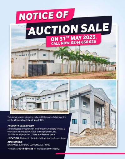 Notice of Auction Sale On May 31