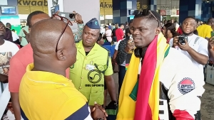 Freezy Macbones arrives in Ghana