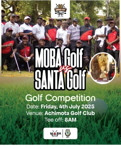 Jonah Cup between MOBA and SANTA now fixed for July 4 at the Achimota Golf Club
