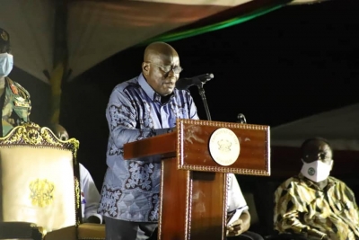 MoYS and NSA back President Akufo-Addo to cut sod at Dambai for construction of sports complex