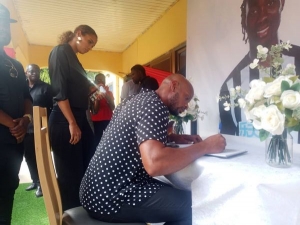Asafa Powell, GOC President and Former Sports Minister Mourn With Family of Christian Atsu