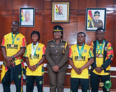 Ghana Immigration and Prisons Service Directors meet African Armwrestling Champions