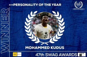 Kudus Mohammed grabs 2022 SWAG Sports Personality and Footballer of the Year Awards