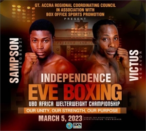 Samson Segbedzi clashes with Victus Kemavor for UBO Africa Welterweight title at Tema