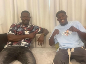 Coach Eben Adjei believes Alfred 'Bukom Bomber' Lamptey will KO Pumicpic
