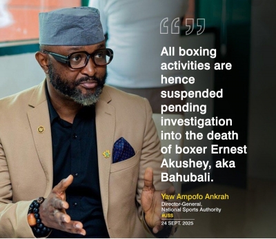 Expert guidance will decide when boxing ban is lifted – NSA Director General