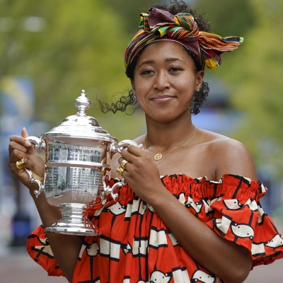 Naomi Osaka displays Ghanaian tradition as she celebrates U.S Open in Kente headwrap
