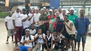 Bronx Boxing Club Members Bid Farewell And Success To John Abaja Laryea, The Expensive Boxer