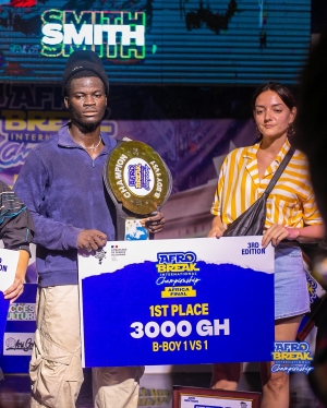Bgirl Courtnae Paul from South Africa and Bboy Smith from Benin emerged as Champions of Afrobreak International Championship Africa Finals 2024
