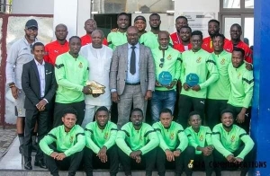 Black Sharks congratulated by GFA President Kurt Okraku