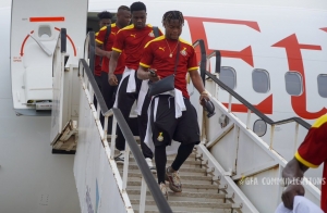 Black Meteors arrive after first-leg draw against Algeria in AFCON U23 Qualifiers