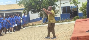 GASman Olla Williams Celebrates African Day 2025 With Aerobics And Sanitation Awareness At Mampong Presby SHS