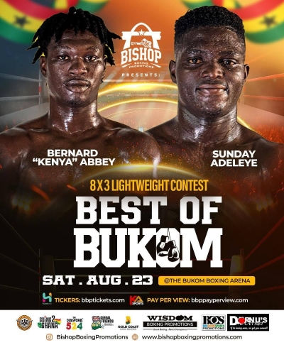 Bernard Abbey gets busy on August 23 on the Best of Bukom Bill