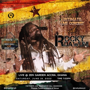 Rocky Dawuni to shake  Zen Garden on June 18