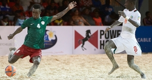 Ghana to upset Uganda in beach soccer to qualify for AFCON