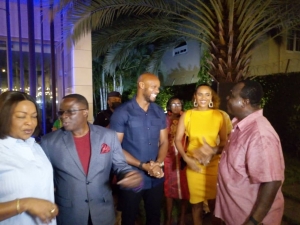 Francis Boateng hosts farewell dinner for Mr. and Mrs. Asafa Powell at Anfield
