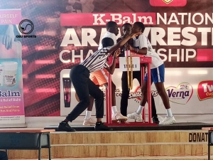 Thrills At 7th K- Balm National Armwrestling Championship As Asoka GH pulls Isaac Antwi to win heavyweight category