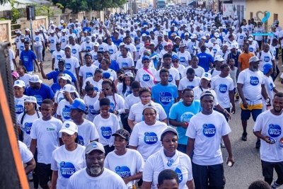 Cartel Foundation Founder Henry Owoo Thanks All For Support At 2023 Charity Health Walk