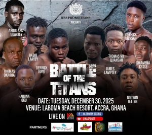 RBS Promotions presents Clash of the Titans boxing at Laboma Beach on December 30th