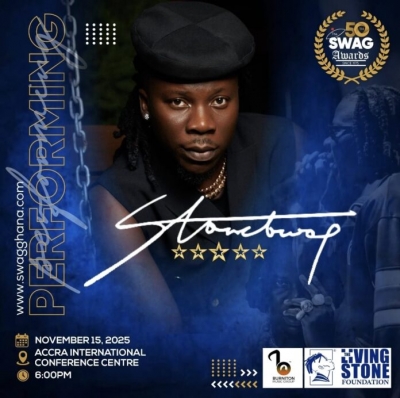 Stonebwoy set to perform at SWAG Golden Jubilee Awards at Accra International Conference Center