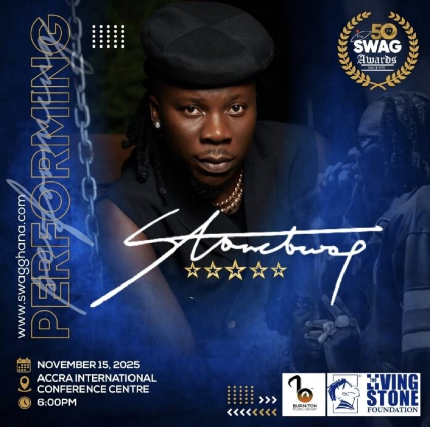Stonebwoy set to perform at SWAG Golden Jubilee Awards at Accra International Conference Center