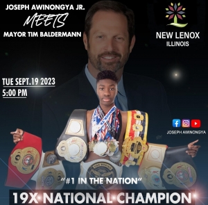 Jojo Awinongya to Meet New Lenox Mayor Tim Baldermann for Discussion on Inspiring Youth through Boxing