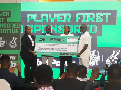 Footballers compliment betPawa Locker Room Initiative as GFA receives $380, 843