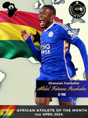 Ghana / Leicester City FC Abdul Fatuwa Issahaku Named April 2024 African Athlete of the Month