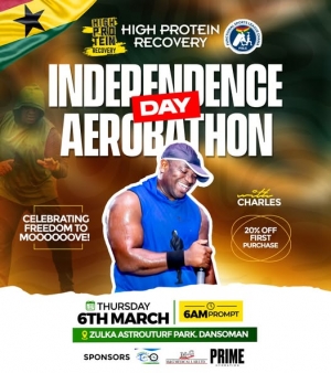Aerobathon  At Zulka Astroturf Park Dansoman On Independence Day